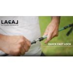 Bâtons running trail unisexe Lacal QUICK STICK CARBONE 120 Vert Noir 1