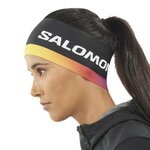 Bandeau extensible et respirant unisexe Salomon Club Line XC noir jaune orange rouge