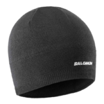Bonnet souple et chaud unisexe Salomon Beanie Deep Black noir (1)