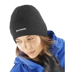 Bonnet souple et chaud unisexe Salomon Beanie Deep Black noir (2)
