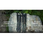 Bâtons running trail unisexe Lacal QUICK STICK CARBONE 120 Vert Noir 8