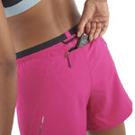 Short running trail femme Salomon CROSS 5 SHORT W Betterave violette Noir Blanc 2