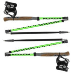 Bâtons running trail unisexe Lacal QUICK STICK CARBONE 115-121 cm ou 124-130 cm Vert Noir (3)