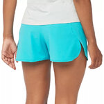 Short running trail femme Salomon CROSS 3 SHORT W Bleu paon Noir Gris 2