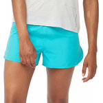 Short running trail femme Salomon CROSS 3 SHORT W Bleu paon Noir Gris