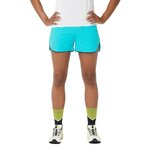 Short running trail femme Salomon SENSE AERO 3 SHORT W Bleu paon Noir Gris 2