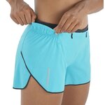 Short running trail femme Salomon SENSE AERO 3 SHORT W Bleu paon Noir Gris 5