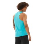 Débardeur running trail homme Salomon SENSE AERO SINGLET M Bleu paon Gris 3