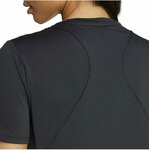 Tee-shirt de sport à manches courtes technique femme Adidas W LM G T Noir Gris 5