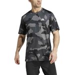 Tee-shirt manches courtes homme Adidas CAMO AOP T  Noir Gris foncé Gris clair Blanc