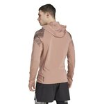 Haut dentraînement col zippé à capuche homme Adidas PS QUARTER ZIP Rose pâle Noir 3