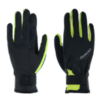Gants polyvalents outdoor unisexe Roeckl Lillby Noir Jaune fluo (3)