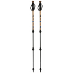 Bâtons randonnée télescopiques unisexe Lacal Nature Stick 135 CORSICA Bois Noir Bleu Orange (2)