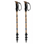 Bâtons randonnée télescopiques unisexe Lacal Nature Stick 135 CORSICA Bois Noir Bleu Orange (3)