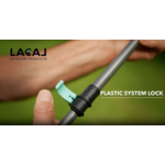 Bâtons randonnée unisexe Lacal ALU STICK 125 Bleu turquoise Noir 6b