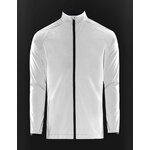 Coupe-vent running réfléchissant zippé femme Higher State Blanc Noir (4)