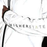 Coupe-vent running réfléchissant zippé femme Higher State Blanc Noir (6)