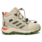 Chaussures marche junior Adidas TERREX MID GTX DISNEY Beige Vert kaki Orange