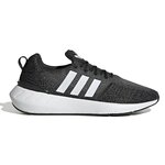 Chaussures running homme Adidas SWIFT RUN 22 Noir Blanc Gris moyen
