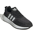 Chaussures running homme Adidas SWIFT RUN 22 Noir Blanc Gris moyen 3