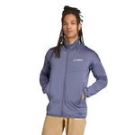 Haut de sport technique zippé homme Adidas XPR LT FL J Violet Blanc