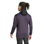 Haut de sport technique à capuche zippé homme Adidas XPR LT FL H J Noir Aubergine Blanc 4