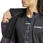 Haut de sport technique à capuche zippé homme Adidas XPR LT FL H J Noir Aubergine Blanc 7