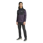 Haut de sport technique à capuche zippé homme Adidas XPR LT FL H J Noir Aubergine Blanc 6