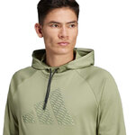 Sweat à capuche sans zip homme Adidas GG BL HD Vert olive Vert foncé 4