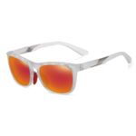 Lunettes de soleil sport verres polarisants unisexe MA Lunette TR7516 Transparent Rouge Gris argenté 1