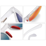 Lunettes de soleil sport verres polarisants unisexe MA Lunette TR7516 Transparent Rouge Gris argenté 3