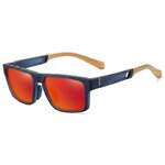 Lunettes de soleil sport verres polarisants unisexe MA Lunette TR7521 Noir marron fumé rouge 1