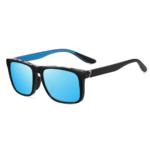 Lunettes de soleil sport verres polarisants unisexe MA Lunette TR7526 Noir Bleu 1