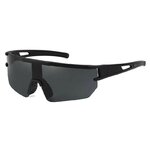 Lunettes de soleil sport à écran panoramique verre polycarbonate unisexe MA Lunette PTE2160 Noir mat fumé 2