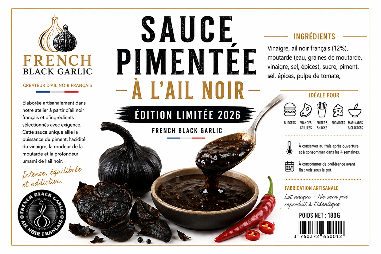 sauce pimentée ail noir