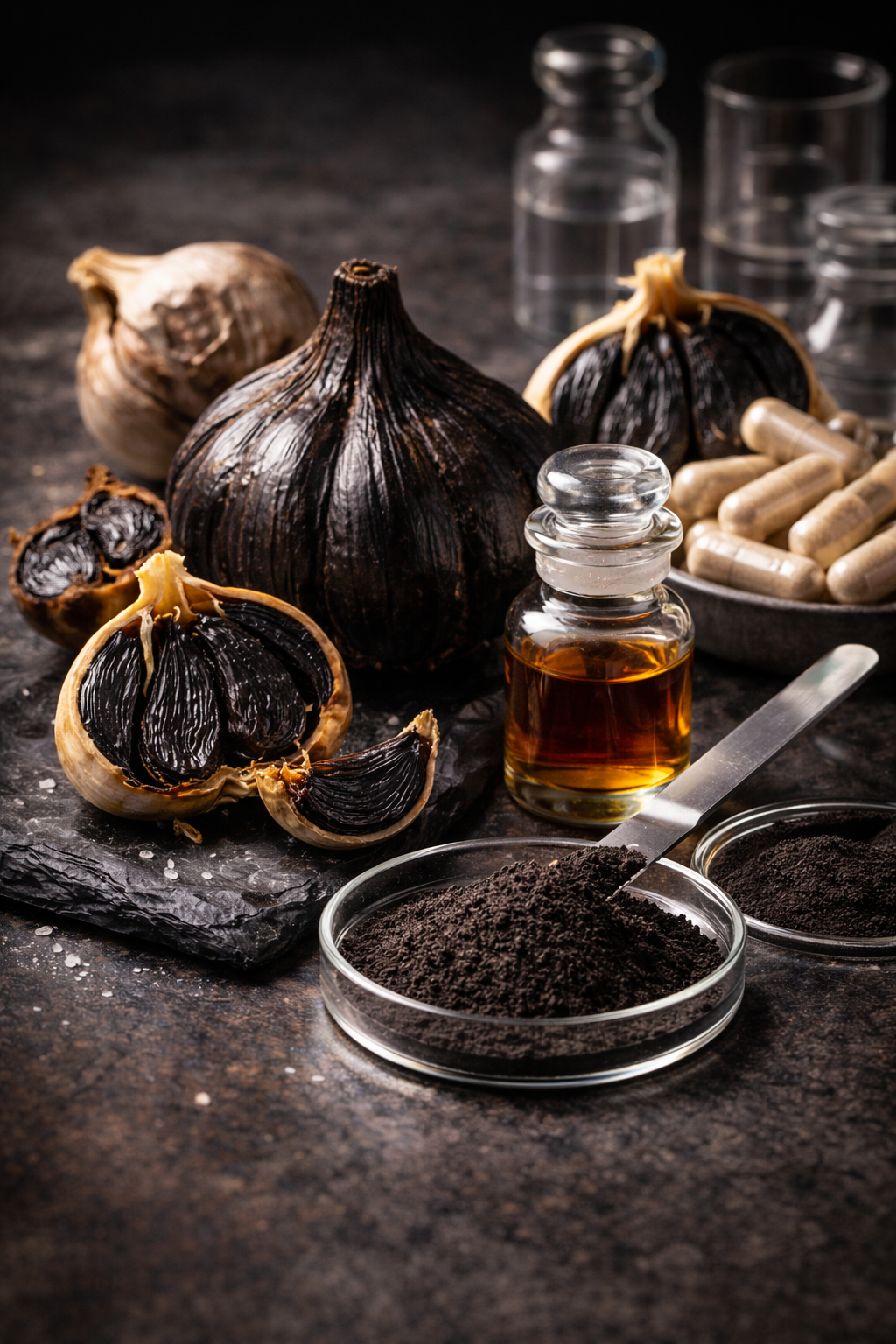 6 produits de l ail noir premium