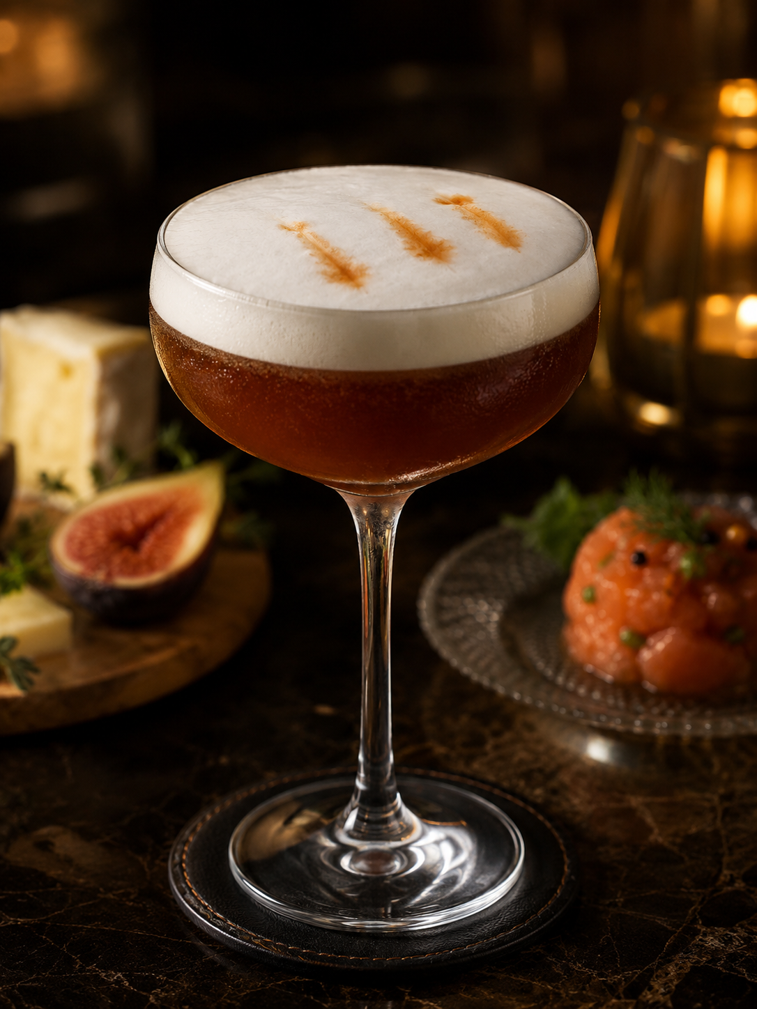 Black Garlic Bourbon Sour