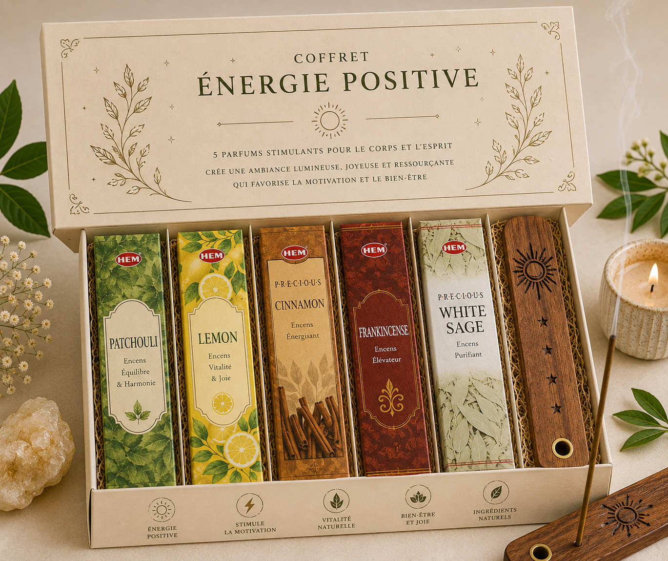 coffret encens energie positive