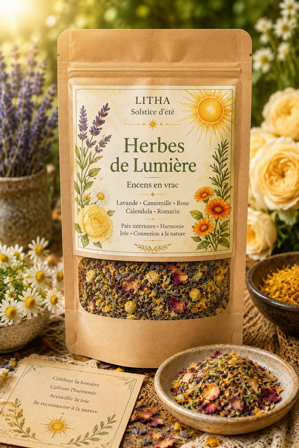 image encens herbes de lumiere