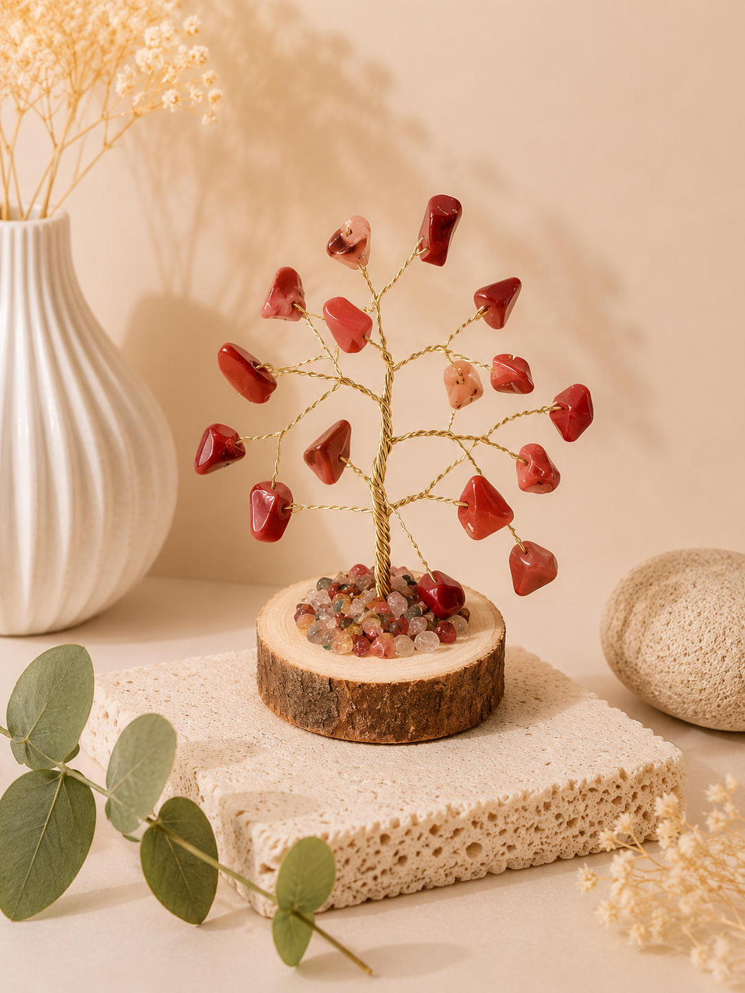 arbre de vie jaspe rouge