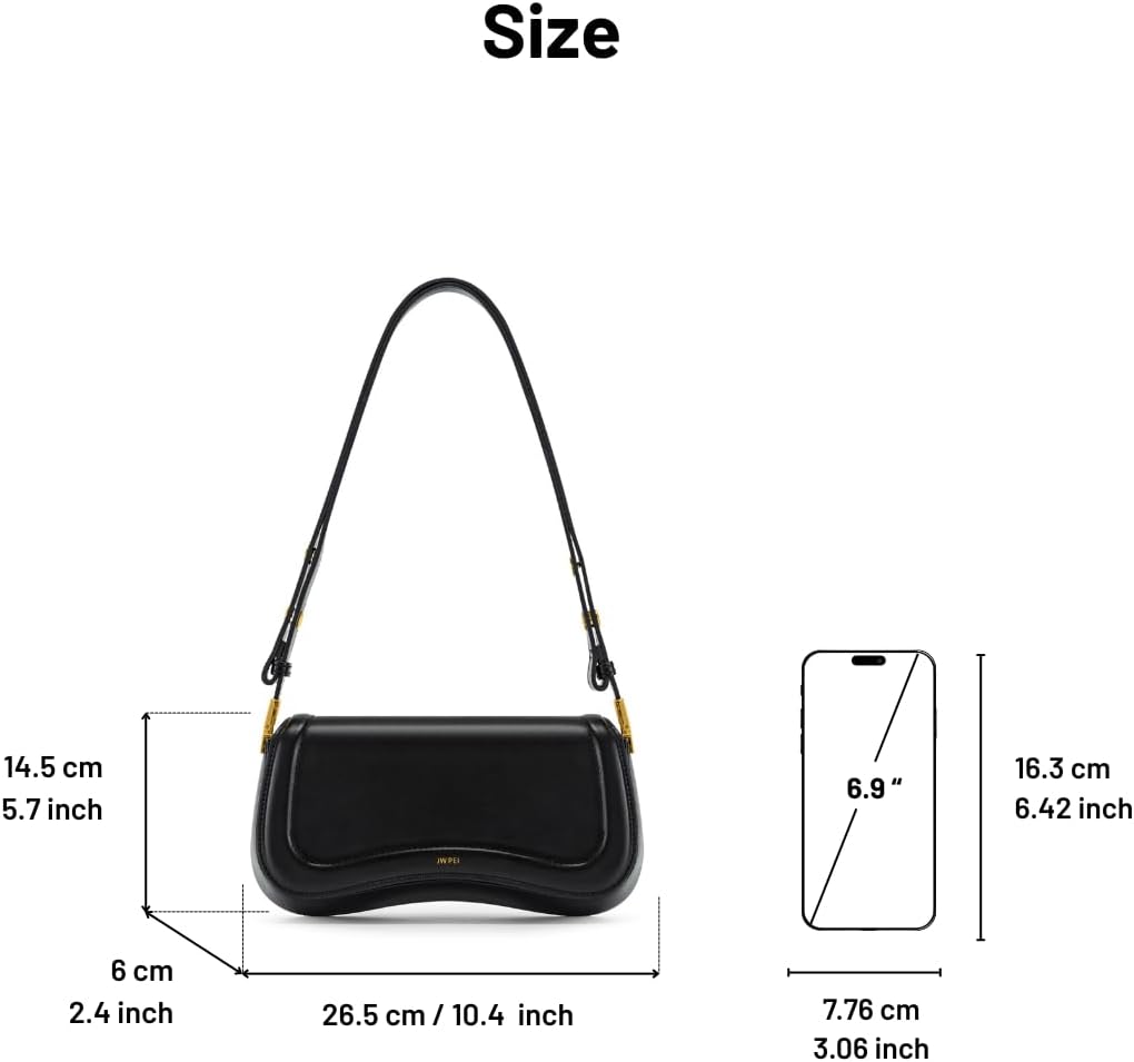 JW PEI Womens Joy Shoulder Bag (Black, Small) 7