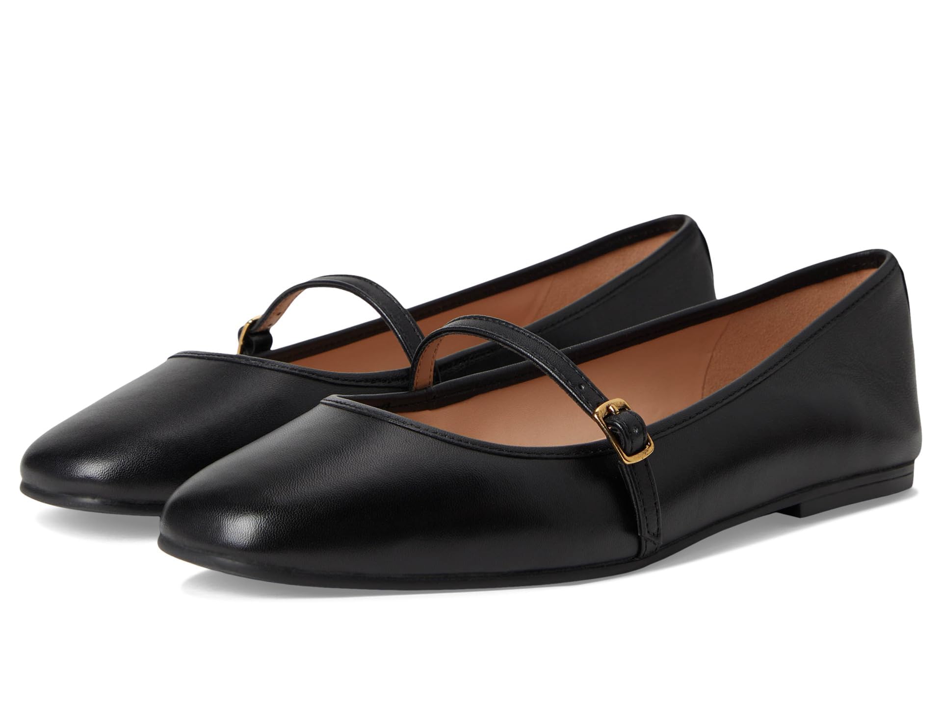 Cole Haan Womens Yelena Mary Jane Ballet Flat 9 Black Leather