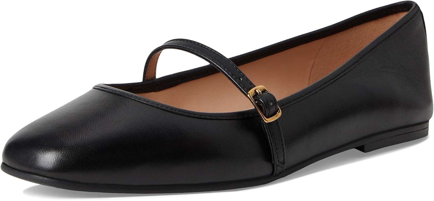 Cole Haan Womens Yelena Mary Jane Ballet Flat 9 Black Leather 7