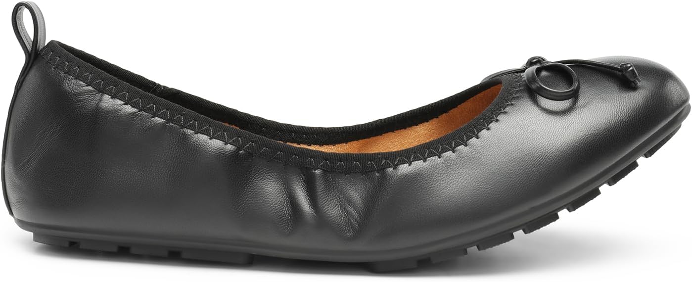 DREAM PAIRS Womens Foldable Bowknot Ballet Flats 9 Black 6