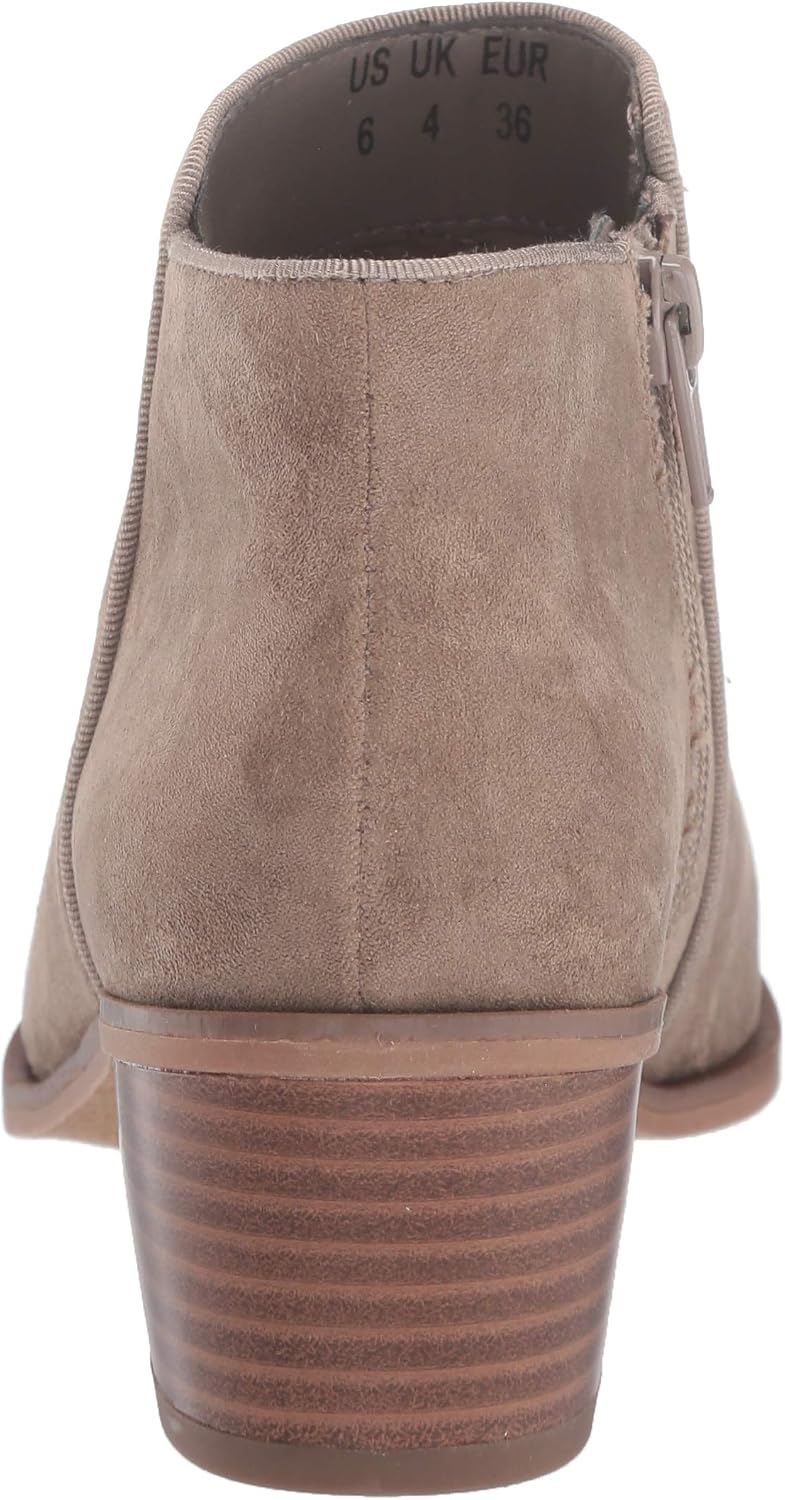 Amazon Essentials Womens Low Heel Ankle Boots with Side Zipper, Stacked Block Heel 9.5 Taupe 3