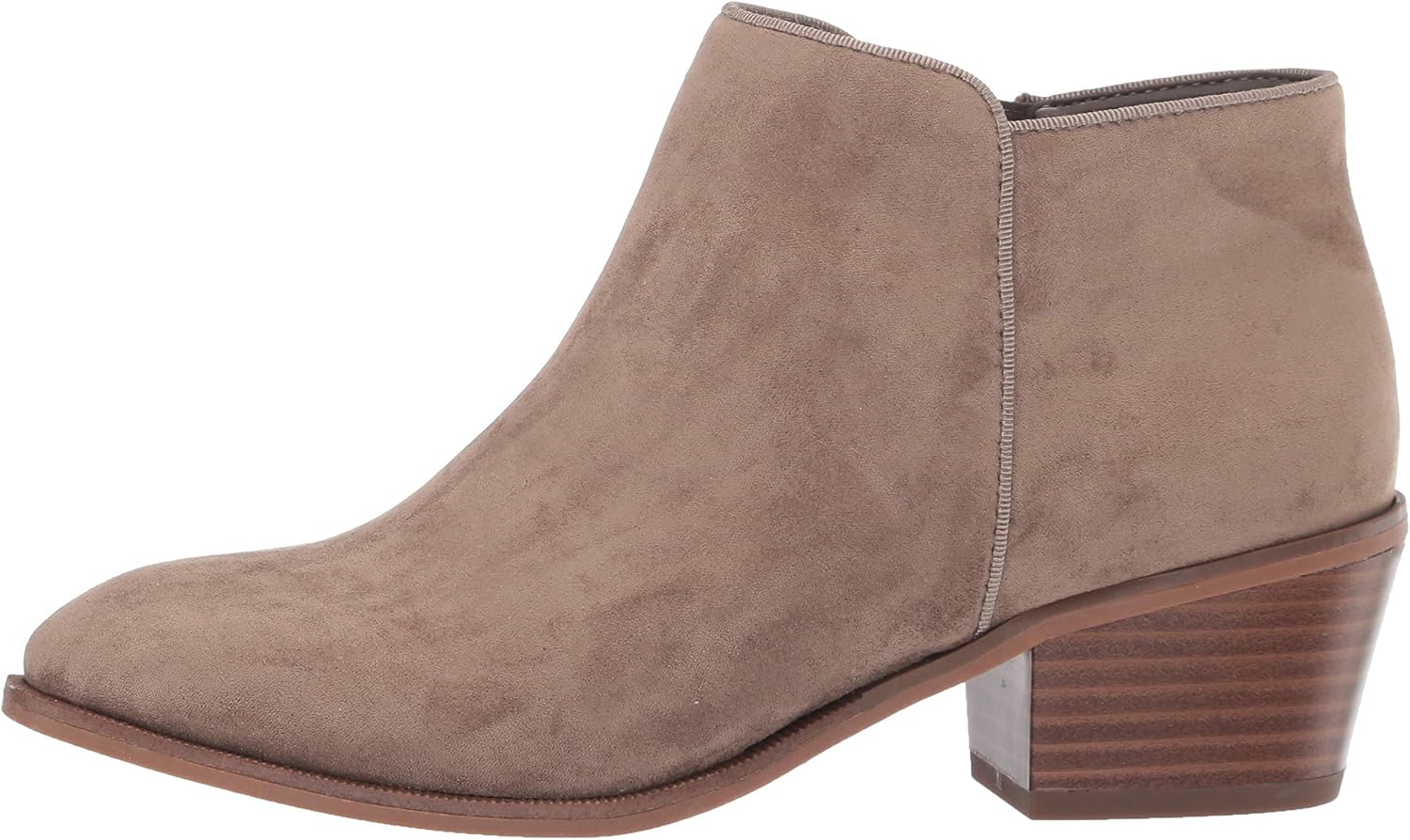 Amazon Essentials Womens Low Heel Ankle Boots with Side Zipper, Stacked Block Heel 9.5 Taupe 5