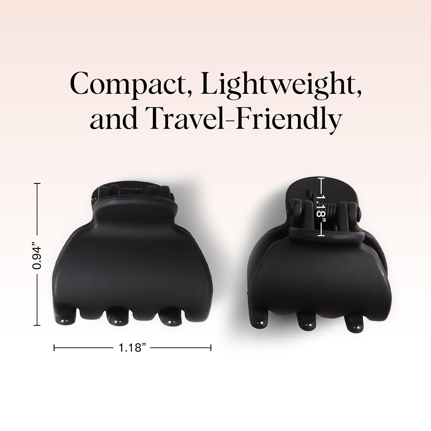 Kitsch Mini Claw Clips for Women - Tortoise &amp; Black, 6pcs Tortoise and Black (6 Pieces, X-Small) 6 Count (Pack of 1) 2