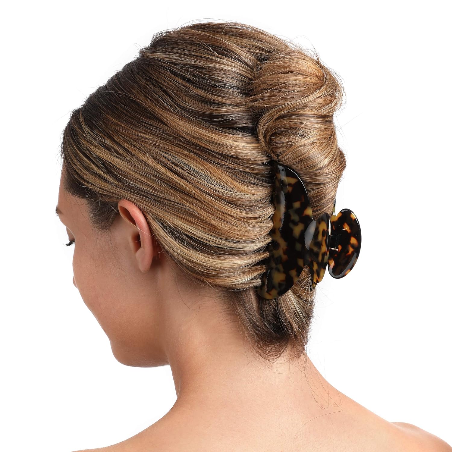 Medium Claw Hair Clips for Women Girls Tortoise Hair Jaw Clips Celluloid Hair Claw Clamps Leopard Print Hair Clasp 3 Pack T 6