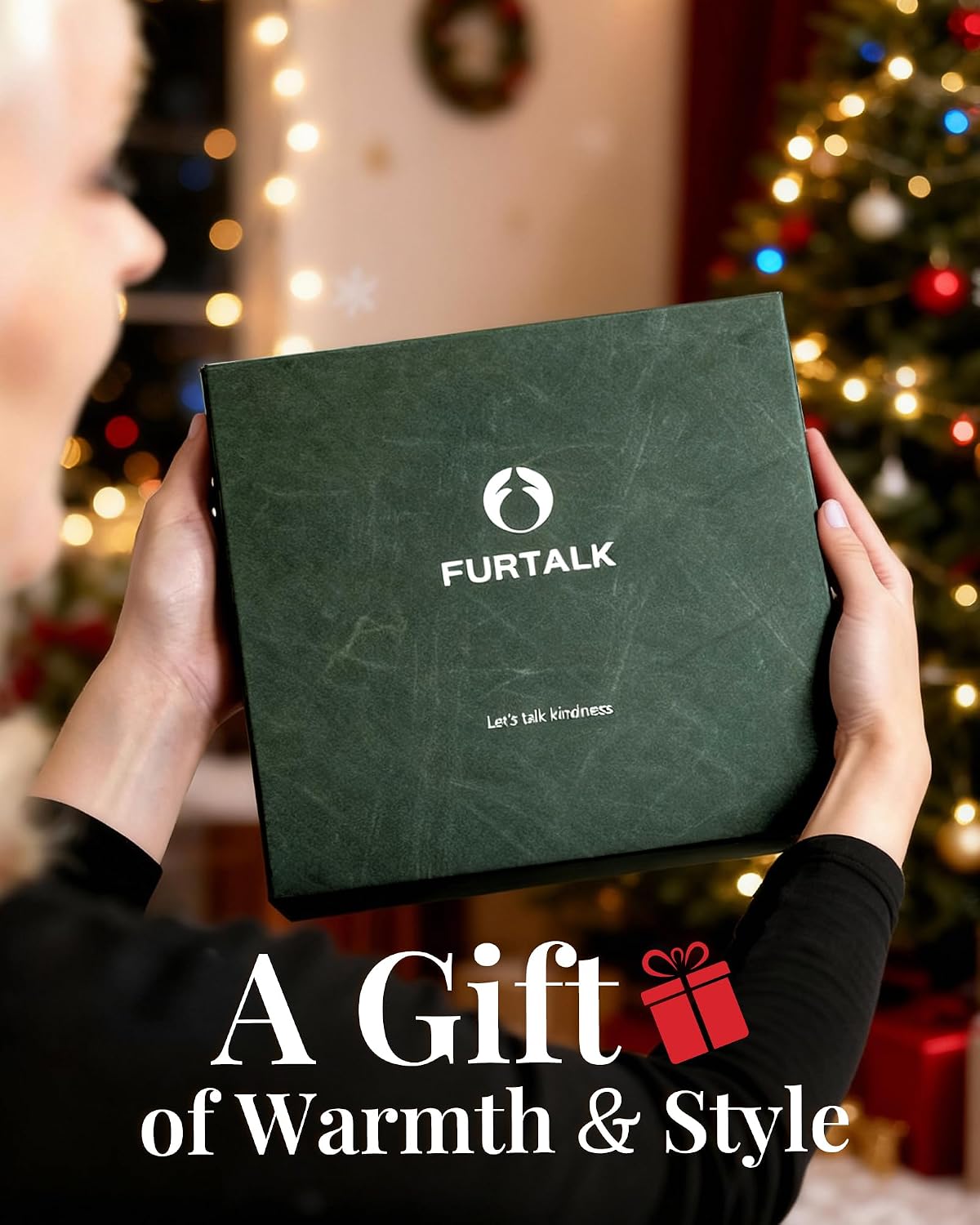 FURTALK Winter Beanie Hat Touchscreen Gloves Scarf Headband Set 4 in 1 Gift Pure Beige 6