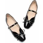Mary Jane Shoes Women Ballet Flats Shoes for Women Bow Slip on Comfortable Dressy Adjustable Strap for Work Office Business 2